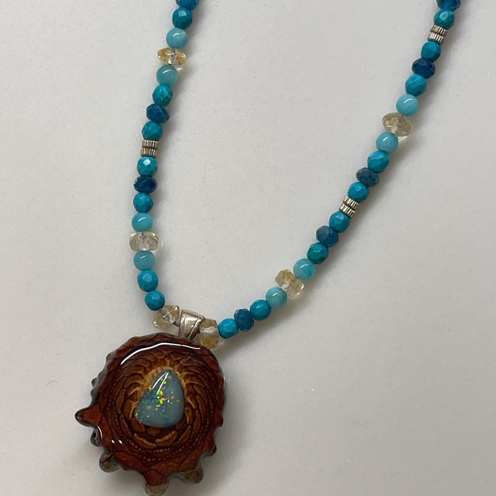 Third Eye Pinecone Opal & Turquoise - image 3